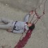 One of the Palestinian men who was killed, bleeding heavily from the head.