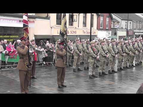 1st Battalion Royal Welsh in Bargoed