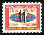 The second socialist stamp, issued for the 2001 Annual Conference of the WSPNZ.  Click the stamp to view a full sheet.