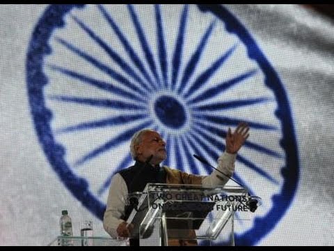 PM Modi at the Community Address in Wembley Stadium, London, United Kingdom