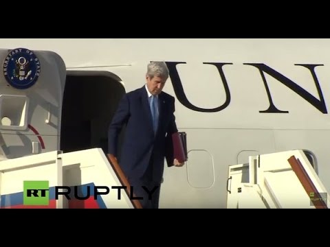 LIVE: US Secretary of State John Kerry arrives in Moscow