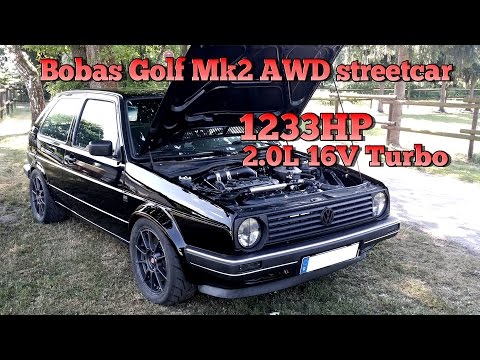 Insane VW Golf Mk2 1233HP Brutal Acceleration from Boba-Motoring 2015