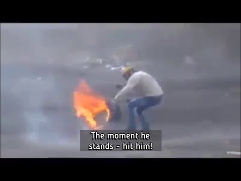 Israeli Forces Duck Shooting Palestinian Demonstrators, Using Live 0.22 Caliber Ammo