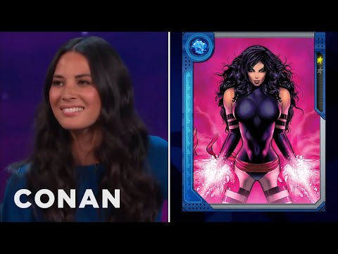 How Olivia Munn Squeezes Into Her “X-Men” Costume  - CONAN on TBS