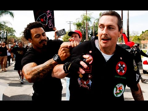 KKK Stab Protestors in Anaheim, California (EXTRA FOOTAGE!!!) at Ku Klux Klan Rally