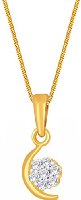 Nirvana Modern 18k Yellow Gold and Diamond Pendant