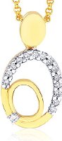 Maya Modern 18k Yellow Gold and Diamond Pendant