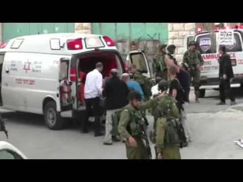 An Israeli soldier shoots a Palestinian in the head