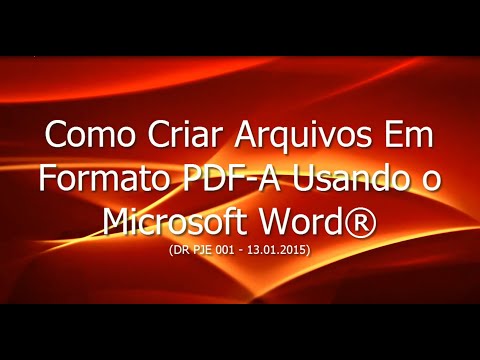 Como Salvar Petições em Formato PDF A Usando o Word