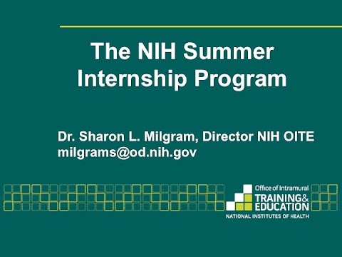 Applying to the NIH Summer Internship Program