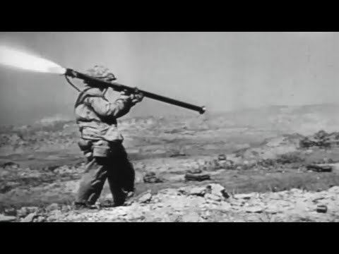 Battle of Iwo Jima US Marines In Heavy Combat Footage WW2 with Sound