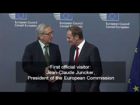 Donald Tusk: first day in office as European Council President