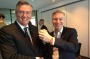 Eddie McGuire and Andrew Pridham before the AFL season launch, from Pridham's Twitter account.