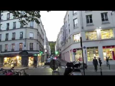 Evening walk from Boulevard Magenta along the Boulevard de Rochechouart in Paris