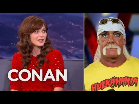 Zooey Deschanel's Eyes On Male Celebs Is Mesmerizing  - CONAN on TBS