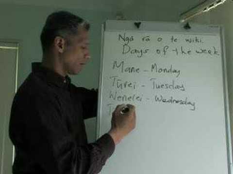 Maori Language Lessons - days-of-week