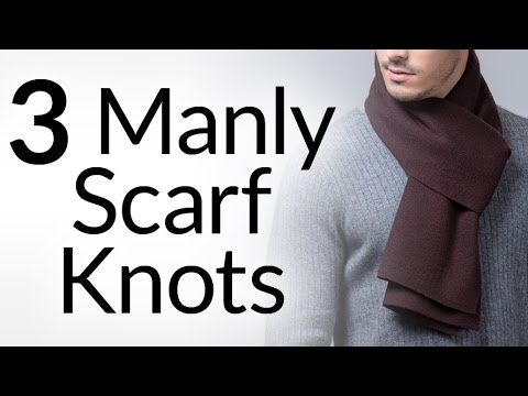 3 Manly Scarf Knots | How To Tie Scarves Like A Man | Tying Parisan Reverse Drape Scarfs