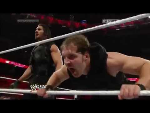 Roman Reigns vs Batista (The Shield Destroys Evolution and 9 other Superstars)