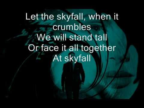 Adele - Skyfall Lyrics on screen