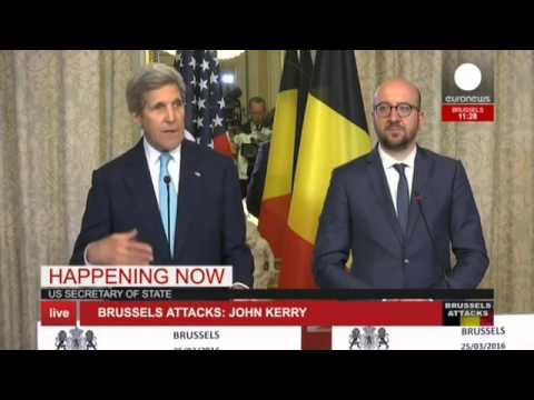 LIVE: US Secretary of State John Kerry: "Je suis Bruxellois."