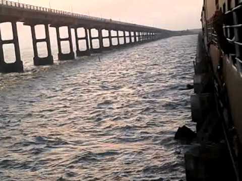 Amazing Journey over Indian Ocean on Pamban Bridge