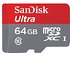 SanDisk Ultra 64GB microSDXC UHS-I Card with Adapter, Grey/Red, Standard Packaging (SDSQUNC-064G-GN6MA)