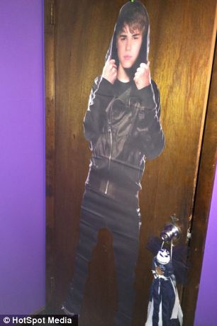 The room of Bryanna Debinder, 20, with a Justin Bieber poster on her door