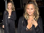 Heavily Pregnant Chrissy Teigen has a wardrobe malfunction as her and husband John Legend were seen at 'Lady Gaga's' private birthday party at 'No Name' Restaurant in Los Angeles, CA\n\nPictured: Chrissy Teigen, John Legend\nRef: SPL1253064  270316  \nPicture by: SPW / TwisT / Splash News\n\nSplash News and Pictures\nLos Angeles: 310-821-2666\nNew York: 212-619-2666\nLondon: 870-934-2666\nphotodesk@splashnews.com\n