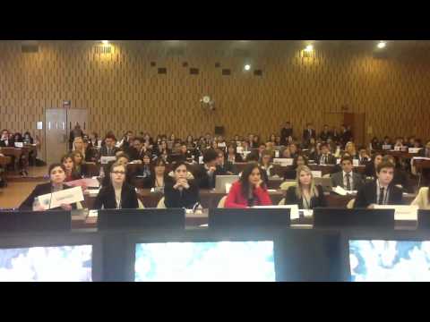 Roll call at the Paris Model United Nations (PMUN)