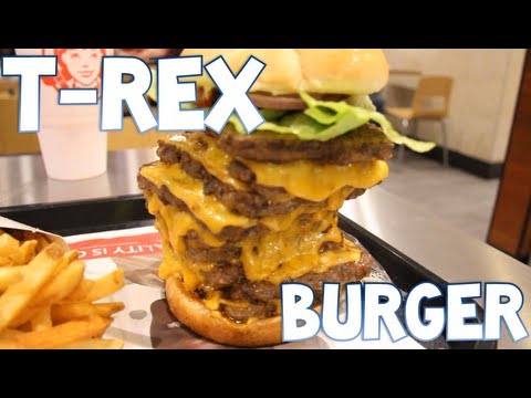 T-Rex Burger From Wendy's Devoured (3,360 Calories) | Furious Pete