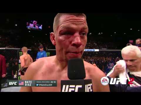 UFC 196: Nate Diaz and Conor McGregor Octagon Interview