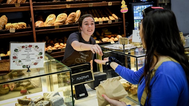 Emmanuelle-Rose Everett works on a casual basis for Gregory's Bread bakery at the fish markets. 