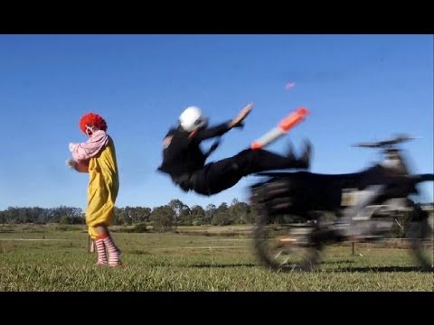 Ronald McDonald's Pizza Delivery Car Chase