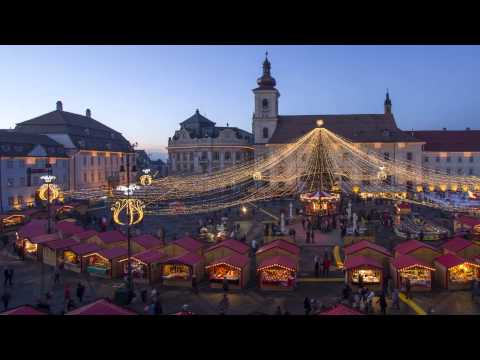 Sibiu Transylvania Romania Timelapse