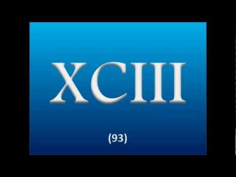 Roman Numerals - 1 through 100