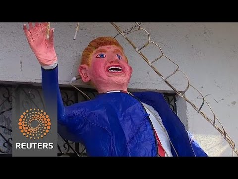 Mexicans burn Donald Trump effigies in Easter ritual