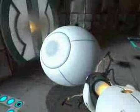 Portal - Energy Ball Caught Between Doors