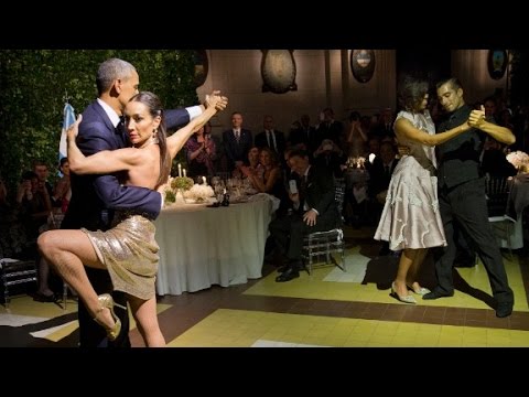 Obama and first lady dance the tango