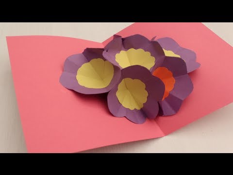 How to make a 3D Flower POP UP Greeting Card