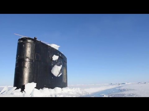 USS Hartford (SSN 768) surfaces at the Arctic circle for ICEX 2016