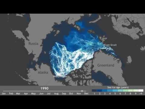 Arctic ice age, 1987-2014