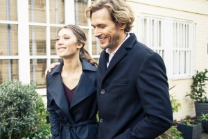 Emel and Aris's women's trenchcoat and men's overcoat both include heating panels.