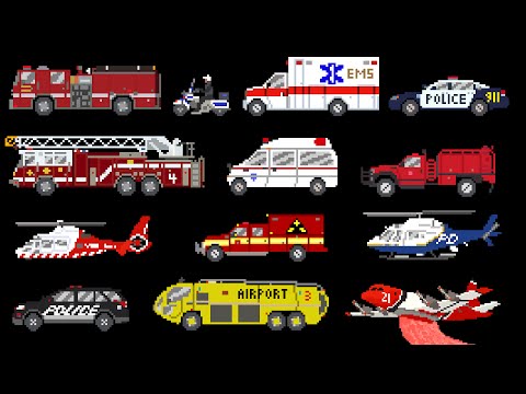 Emergency Vehicles - Rescue Trucks - Fire, Police & Ambulance - The Kids' Picture Show