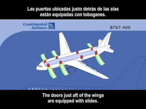 Continental Airlines - Safety Video 767-400 (2010, English & Spanish)