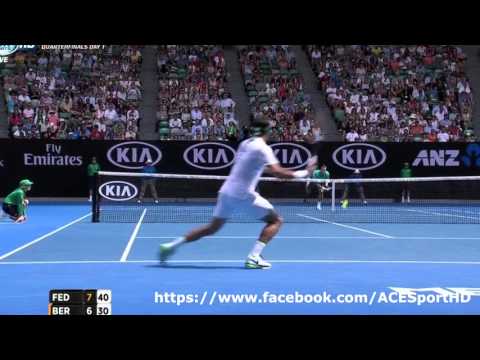 Roger Federer vs Tomas Berdych 2016-01-26 Quarter final tennis highlights HD720p50 by ACE