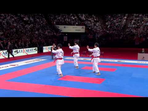 (1/2) Karate Japan vs Italy. Final Male Team Kata. WKF World Karate Champions 2012. 空手日本