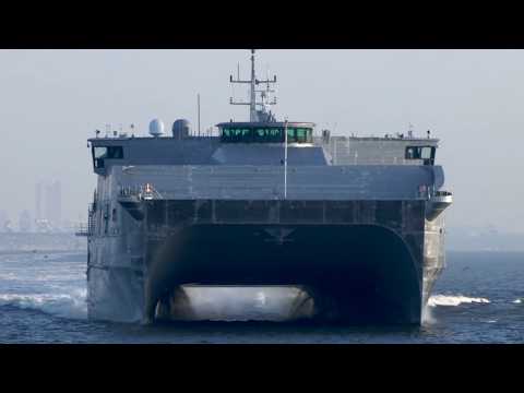 US Navy - USNS Spearhead Joint High-Speed Vessel 1 (JHSV 1) [1080p]