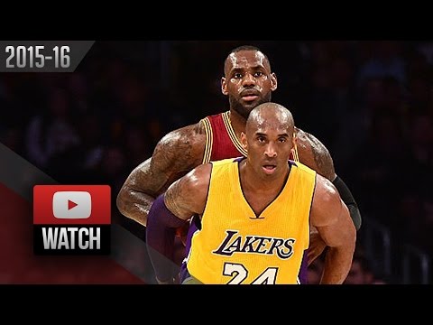 LeBron James vs Kobe Bryant LAST Duel Highlights (2016.03.10) Lakers vs Cavaliers - LEGENDARY!