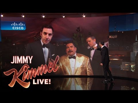 Sacha Baron Cohen and the Idiot Matt Damon LIVE from the Governor's Ball