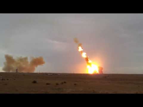 Crash rocket "Proton-M" with 3 Glonass spacecraft  / Аварийный пуск "Протон-М"  02.07.2013